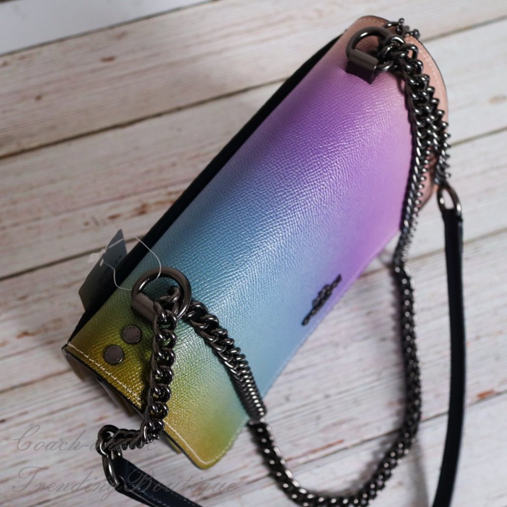 NWT Coach Klare Crossbody Bag Rainbow Ombre *RARE* - Picture 9 of 14